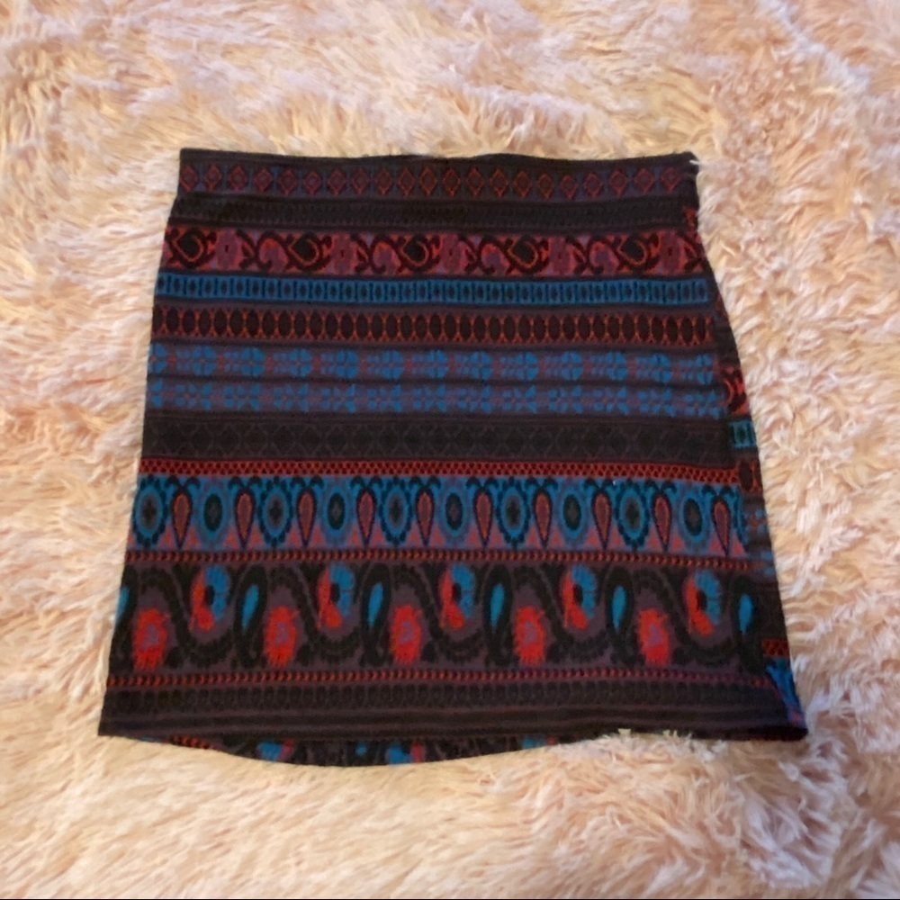 Forever 21 Colorful Print Mini Skirt